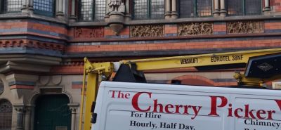 Cherry picker with operator